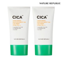 (1+1)네이처리퍼블릭 그린더마 마일드 시카 세이프티 100 선크림 SPF50+ PA++++, 단일옵션 PN0245, 2개, 50ml