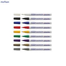 /문화 페인트 마카 펜 마커 마킹 1mm 가는팁 유리 금속 +GraeMall, 검정