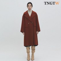 TNGTW 울 카라 루즈 코트 브릭 THH1CDW16 HBR