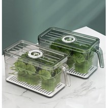 신선보관 밀폐박스 냉장고정리 플라스틱통 용기, 화이트, 1개