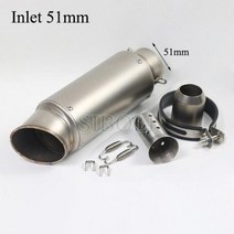 51mm 60mm 범용 오토바이 레이싱 배기 이스케이프 수정된 더트 핏 자전거 머플러 R1 R3 R6 S1000RR CBR600RR CBR1000RR, U Laser