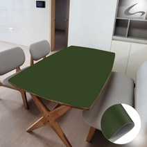 꼬꼬미 양면 인조가죽 한샘 포레릴렉스 식탁매트, 2인용(90cmx90cm), 그린/그레이