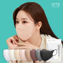 다샵 아르떼 에그라인 새부리형 컬러 마스크 중형 50매, 화이트