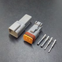 와이어커넥터부품 상자 dt0406 2p 3p 4p 6p 8p 12p 1.5mm aomotive 방수 와이어 커넥터 자동차 용 암수 플러그 및 소켓 호환, 2p 와이어 없음, 1세트