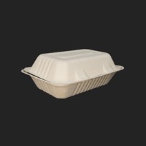 친환경 펄프 크라프트 크로플 햄버거 도시락 포장 용기 850ml 200개입