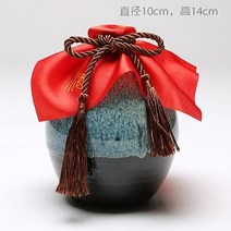 도자기술병 룩 라이크 근 화이트 주전자 1용기 가정용 경덕진 술단지 고대 에어 2술병 812028344, 스톡 와 무드 블루 레드 천 가 흐른