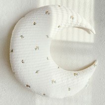 [돗투돗x마롤로뜨] 누빔 자수 달쿠션 수유쿠션 등쿠션 아기 베개 애착인형 신생아, 누빔자수달쿠션(커버+속통)_싱싱올리브