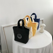 스마일 미니 캔버스 에코백 토트백 가방 DD-11888