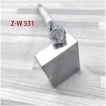 도예도구 도자기재료 도예재료엠보싱 가죽 도자기 스탬프 스테인레스 스틸 꽃 펀치 DIY 세라믹 수동 인쇄, 18 Z-W531