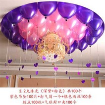 행사풍선 점두 개업 배치 스킨케어 가게 뷰티 호텔 웨딩 잔디밭 장식 2816388462, 다크 보라색 50 개 핑크 50 개