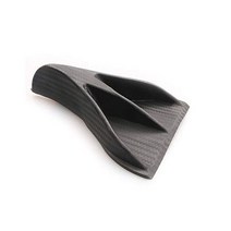 자동차스트럿바 10pcs 자동차 suv 범용 탄소 섬유 소용돌이 발생기 지붕 상어 윙, 카본 블랙