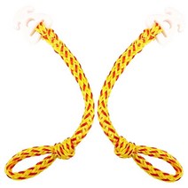 XUANNIAO Towable 로프 커넥터 견인 끈 서핑 워터 스키 보트 튜브 퀵 하네스 스포츠 해두 제트 웨이버너너용 옐로우 및 레드, yellow and red-2