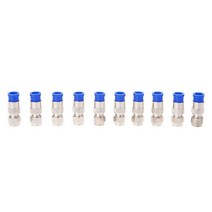 10PCS RG6 RG59 F 압축 커넥터 동축 동축 케이블 피팅 도구 O- 링
