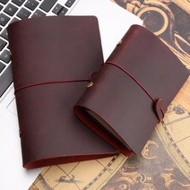 고전다이어리 레터링 가죽 나선형 노트 인 소 루스 리프 수제 일기 저널 빈티지, 01 Yellow Brown_02 A5