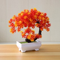 들꽃화방 데스크탑 장식 조화 개인책상 탁상화분 사무실책상 작은조화화분, 07 연꽃 레드