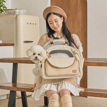 어답트미 쉽고백팩 강아지 이동가방 고양이 이동장, 베이지