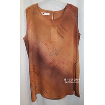 풍기인견 감싸네 천연염색 붓터치 나시 브라운