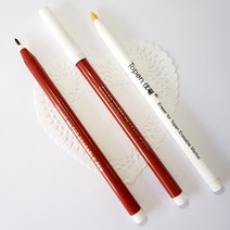 행복한다이세상 홈패션 미싱 재봉틀 수예 자수 퀼트 부자재 모음 일부상품 가격인상, E-02. 수성펜 갈색2+지우개펜