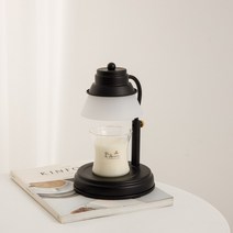 국내산 캔들워머 +천연소이캔들(150ml)세트 /높이조절 불빛조절가능, 국내산 블랙워머+천연캔들(가든파티)150g세트