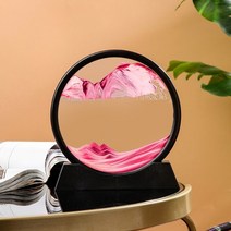 진자운동 키네틱아트 스윙스틱 모바일 모래 그림 크리 에이 티브 3d 무덤 장식품 심해 sandscape 모래 시계 사무실 책상 장식 홈 장식 선물, 검정-b, 25×26cm