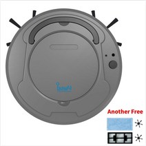 물걸레 박닥 걸레 지능형 청소 로봇 3-in-1 사일런트 강력한 흡입 자동 진공 청소기 스마트 홈 클린 건식습식 바닥 무료 교체 부품, 회색