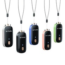 웨어러블 목걸이 공기 청정기 Rechargable Ionizer 발생기 음이온 제거 포름, WHITE, 단일옵션