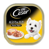 시저 반려견 주식캔, 04.소고기+치즈, 100g, 6캔
