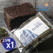 청정 완도 특산물 무조미 구워나온 곱창김 25매 x 1봉 LAGG251, 없음