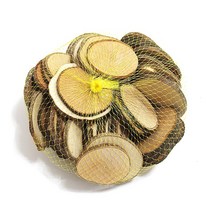 [천연조각막대나무] 상우아트 천연나무조각 원형 대 500g 벌크
