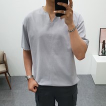 구스마켓 남자 싱글분또 절개 트임 반팔 티셔츠 (4color)