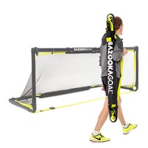 BAZOOKA 바주카골 일체형 접이식 골대 200 x 75 cm 휴대용 미니 골포스트 훈련용 축구 풋살 네트