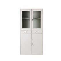 [호랑소랑]유치원 학원 관공서 병원 투명창 잠금장치 철재캐비넷 사물함, 그레이(YWD8026-GR)