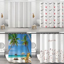 코팅블루 욕실 고급 샤워커튼 화장실 방수 파티션 칸막이 욕조 부스 곰팡이방지 패브릭 폴리에스터 호텔커튼, POLYESTER, 17.체크그레이, 180 × 200, 그레이계열