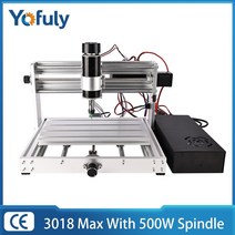 레이저각인기 cnc 3018 최대 500w 스핀들 금속 밀링 조각 기계 20w 레이저 조각기 diy cnc 목재 라우터 컷 mdf 스테인레스 스틸, 20w 고정 초점, 3018 최대 오프라인 없음
