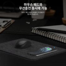 무선충전기마우스패드 프라임무선충전기 마우스패드 무선충전기 급속무선충전기, 어반위즈 듀얼코일 급속 무선충전거치대-화이트
