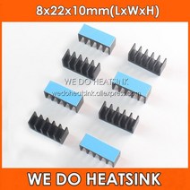 램쿨러 we do heatsink 8x22x10mm aluminium black 냉각, 검은색