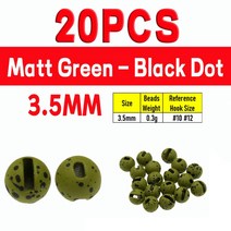 빙어낚시 견지낚시 얼음낚시 WIFREO 20pcs 플라이 낚시를위한 점 눈을 가진 금속 구멍을 뚫은 텅스텐 구슬, 04 20pcs 3.5mm MGBD