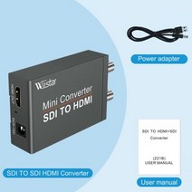 hdmi 변환기 컨버터 젠더 Wiistar-HD 3G 비디오 미니 컨버터 SDI to HDMI 어댑터 오디오 자동 포맷 감지, [01] ADD DC CABLE