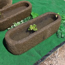 타원형 물확 수반 구시 돌구유 돌확 정원 화단 미니연못 정원가꾸기, 100cm*30cm*25cm