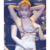 당일발송[전효성 하네스 바디벨트] 가슴 스트랩 바디체인 공연의상 악세사리 퍼포먼스 댄스팀 공연복 레이싱모델 행사복