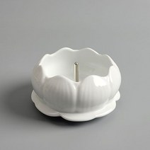 백자 꽃봉오리 도자기 촛대 양초홀더 S, 없음