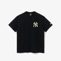 뉴에라 MLB 헤비 코튼 뉴욕 양키스 반팔 티셔츠 블랙 13086578