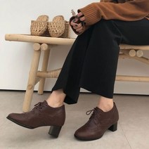 티투알 T2R 8.5cm키높이 옥스퍼드 힐 노팅힐 W188 블랙 브라운 크림