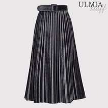[율미아스탭] 벨트셋벨벳플리츠스커트_SKW1SK8001