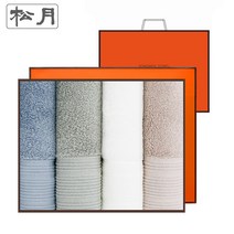 송월타올 호텔컬렉션 클래식 4매선물세트+쇼핑백, 골고루(랜덤), 1세트