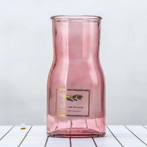 목긴 유리병 (자주) 수경재배 VASE, 단품