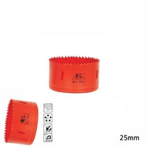 디앤씨공작소 바이메탈 홀쏘 홀컷터 홀쇼 25MM 원형타공기 미니원형톱 타공홀스, 1개