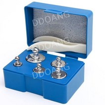 평형추 실험실용 정밀 분동 검교정 중량 무게 추 세트, 블루 (5g-50g)