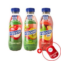 스내플 3종(PET) 473ml 12개 종이비누(50P) 사은품증정(애플+키위스트로베리+복숭아티), 상세페이지 참조, 상세페이지 참조