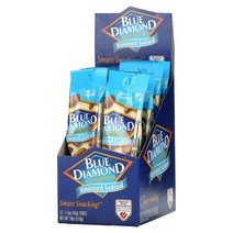 Blue Diamond Almonds Roasted Salted 12 Tubes 1.5 oz 43 g Each 332761, 6 온스